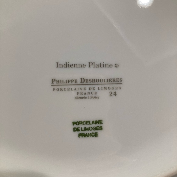 2 Philippe Deshoulieres Porcelaine de Limoges Plates - Picture 4 of 5